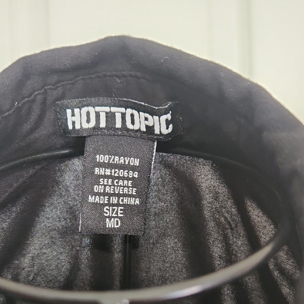 Hot Topic Black Button-Up Top - Picture 2 of 6